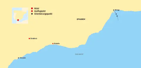 Kururlaub an der Costa del Sol Reiseroute-placeholder