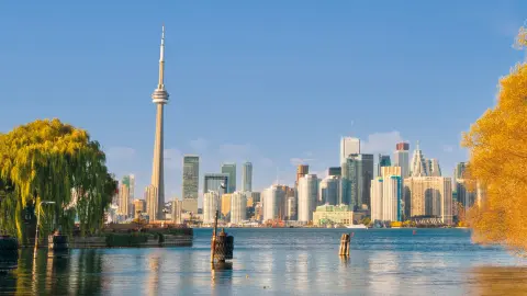 Blick auf toronto Skyline mit Toronto CN Tower-placeholder