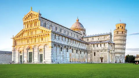 Die Basilika und der schiefe Turm in Pisa-placeholder