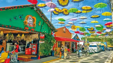 Farbenfrohe Calle de la Sombrilla-placeholder