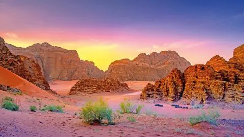 Eindrucksvolle Felsen-Wüste Wadi Rum-placeholder