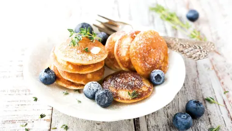 Poffertjes mit Blaubeeren-placeholder