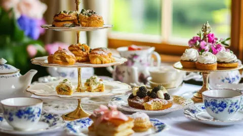 Verkostung von typischem Cream Tea-placeholder