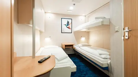 Kabine an Bord der Kreuzfahrtfähre MS Norröna-placeholder