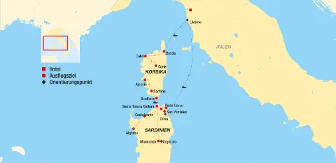 Trendtours Reiseroute Korsika und Sardinien-placeholder