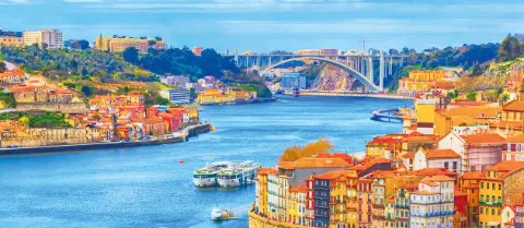 Panorama der Stadt Porto an der Duoro-placeholder