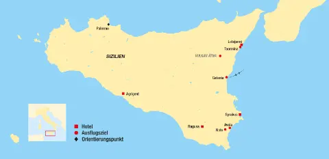 Mandelblüte auf Sizilien mit trendtours Reiseroute-placeholder