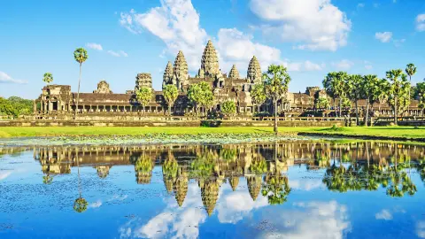Blick auf die Tempelanlage Angkor Wat-placeholder