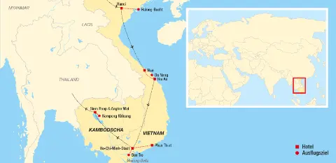 Reiseverlauf der Vietnam und Kambodscha Reise mit trendtours-placeholder