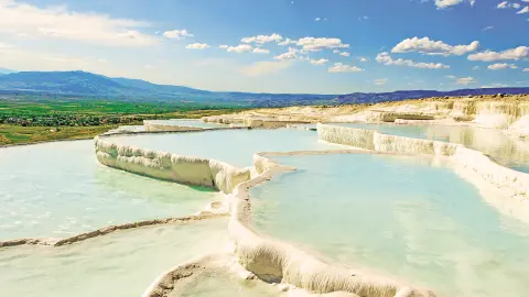 Kalksinterterrassen Pamukkale in der Türkei-placeholder