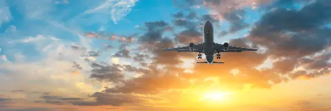 Flugzeug mit Sonnenuntergang-placeholder